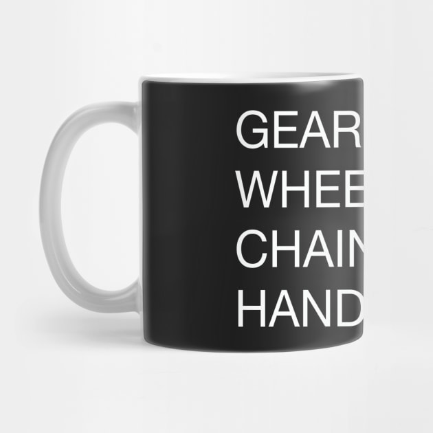 Gears & Wheels & Chains & Handlebars Helvetica Bike Design by teesbyfifi